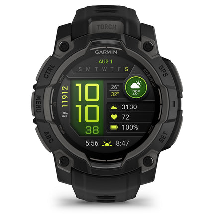 Montre sport GARMIN Instinct 3 Outdoor GPS AMOLED BT Noir Bracelet noir