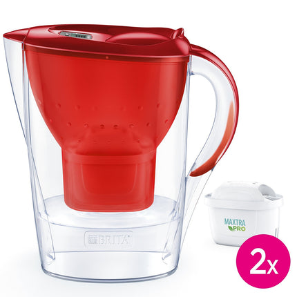 Carafe filtrante BRITA Marella 2 mois MAXTRA PRO rouge PRIX CHO