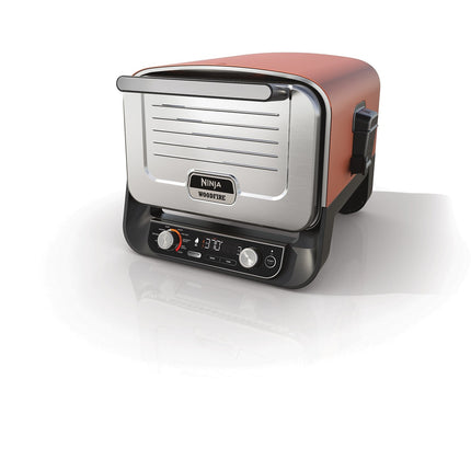 Four à pizza électrique NINJA Woodfire OO101EU orange inox, 1 pizza 30 cm, préchauffage 15 min, jusqu'à 370°C
