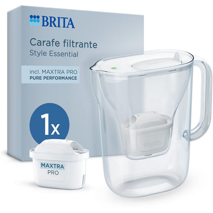 Carafe filtrante BRITA Style Essential Blanche + 1 filtre Maxtr