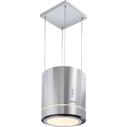 Hotte décorative îlot KLARSTEIN Tron Ambience îlot Ø38cm 540m³/h inox