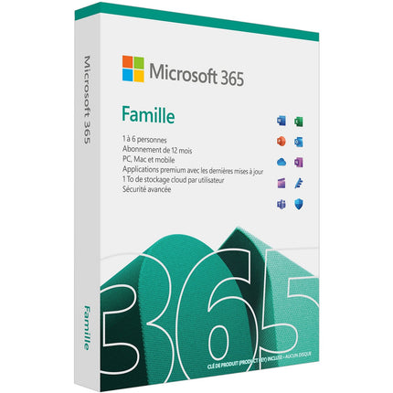 Logiciel de bureautique MICROSOFT M365 Famille avec IA Copilot