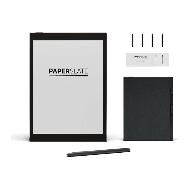 Bloc-notes numérique PAPERSLATE Pack Pro + Couverture Grise + 4 Mines
