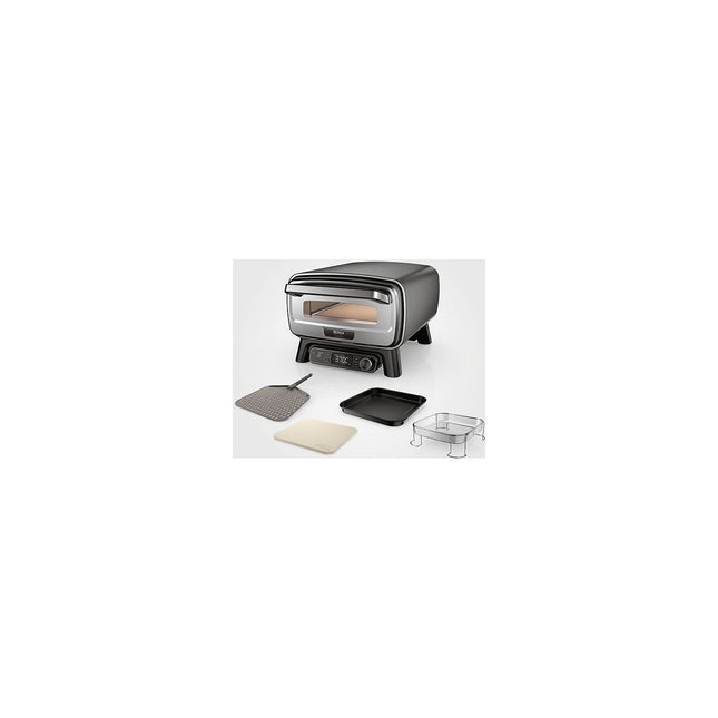Four à pizza électrique NINJA MO201EU inox noir pizza 30 cm, fonction air fryer, thermostat digital Reconditionné