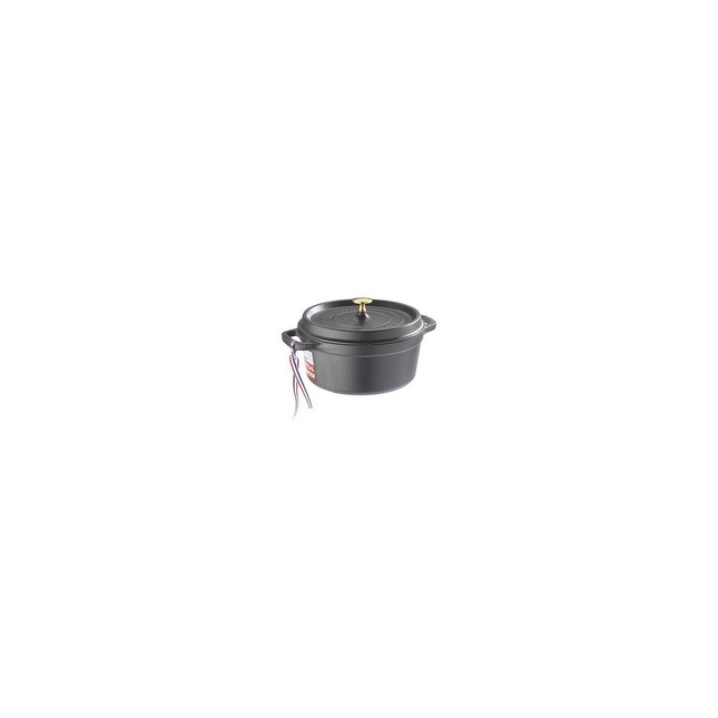 Cocotte STAUB ronde noir diam 24cm en fonte