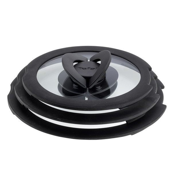 Couvercle universel TEFAL Ingenio verre et silicone 16-18-20 cm