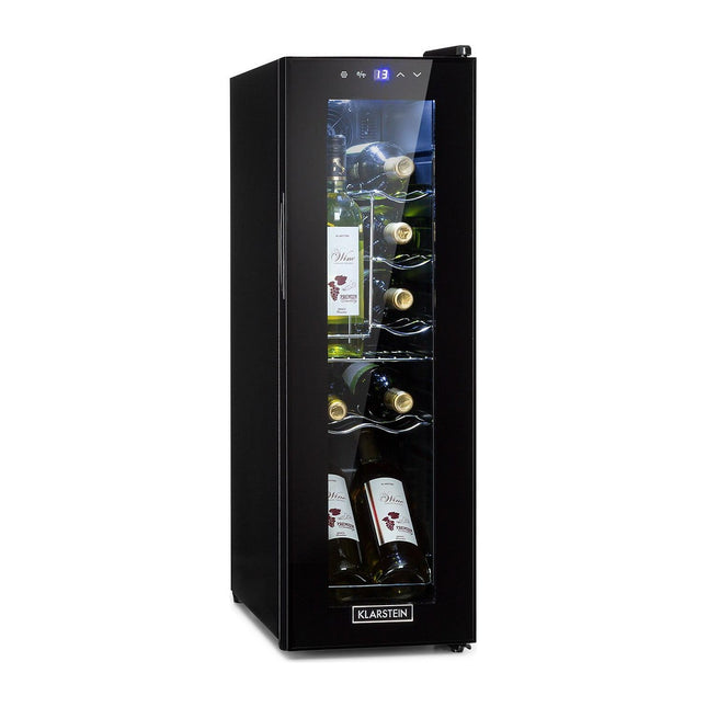 Cave à vin de service KLARSTEIN Shiraz 12 Slim Uno - Noir