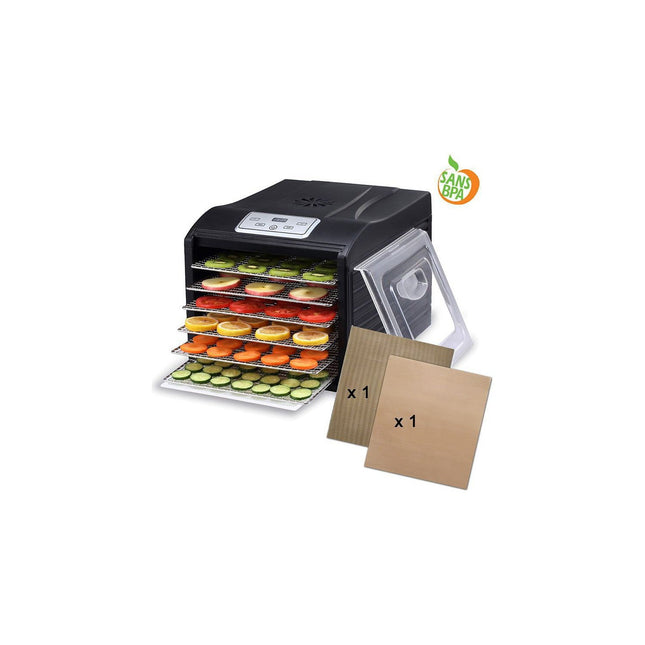 Déshydrateur BIOCHEF Arizona Sol 6 plateaux Noir