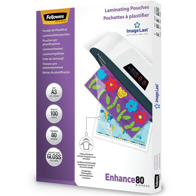 POCHETTE FELLOWES plastification A3 80 mic x100