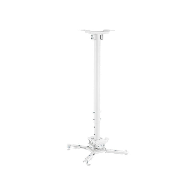 Support vidéoprojecteur KIMEX plafond, hauteur 75-115 cm, blanc