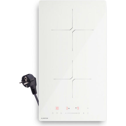 Domino induction KLARSTEIN 2 zones 3500 W 30 cm Blanc PowerGlide