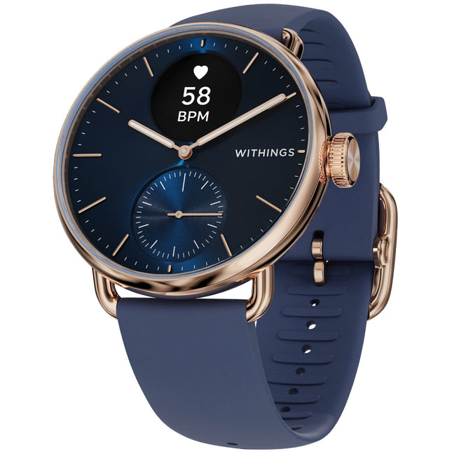 Montre santé WITHINGS Scanwatch 2 38mm Rose Gold Bleue
