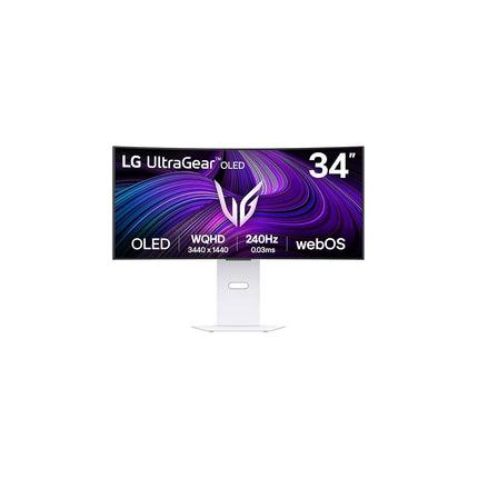 Ecran PC Gamer LG 34GX90SA-W 34" Incurvé WQHD 240Hz OLED HDR True Black 400 HDMI 2.1 AMD FreeSync & G-Sync