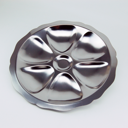 Assiette TB inox 6 huitres