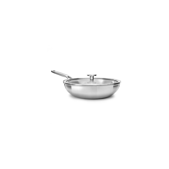 Wok KITCHENAID Multi plis inox 28cm avec couvercle 3.5L
