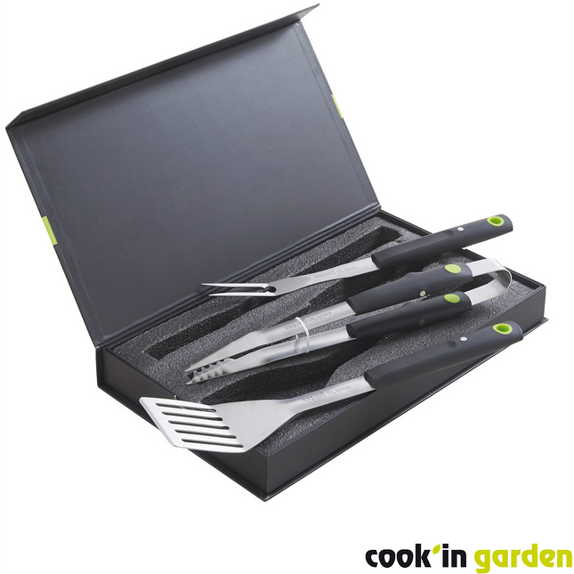 Ustensile barbecue COOK'IN GARDEN 3 pieces aimantees - Spatule - Four