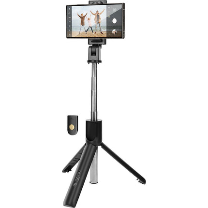 Perche à selfie MAXLIFE Perche à Selfie Trépied Bluetooth Noir