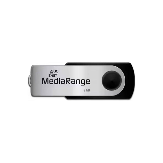 Clé USB MEDIA-RANGE 8go USB2.0 argent