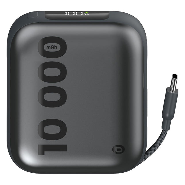 Batterie externe ESSENTIELB 10 000 mAh + cable USB-C intégré