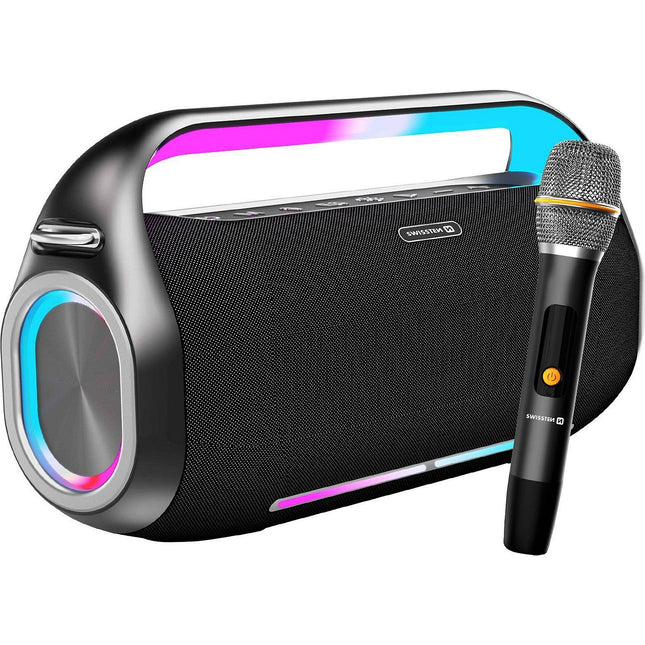 Enceinte PC SWISSTEN 300W Bluetooth + Micro Sans Fil Noir