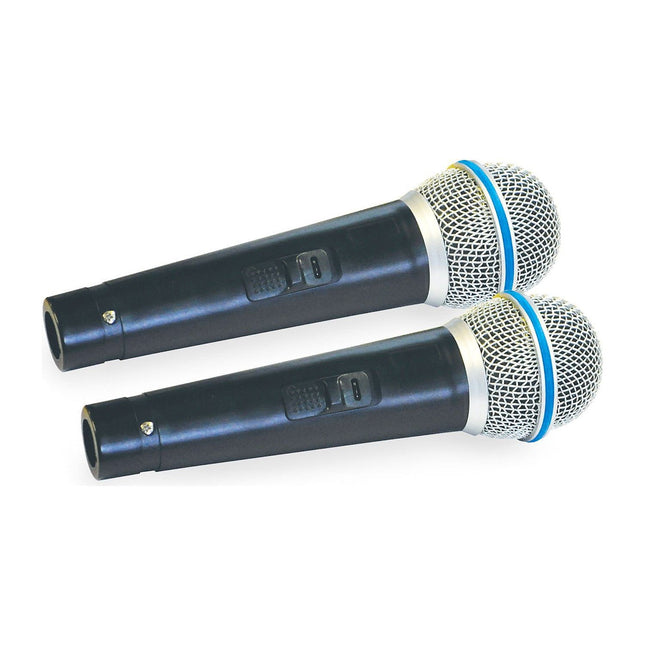 Micro MR ENTERTAINER Lot de 2 Microphones de karaoké dynamiqu