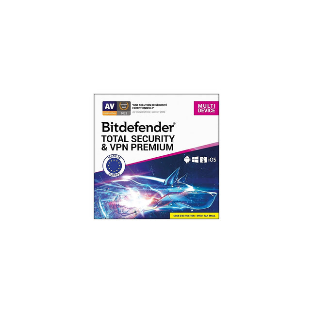 Logiciel antivirus et optimisation BITDEFENDER Total Security & VPN 1 an 10 postes
