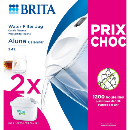 Carafe filtrante BRITA aluna calendar Maxtra Pro blanche