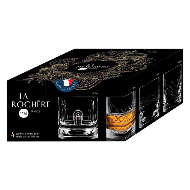 Verre LA ROCHERE de 4 verres a Whisky 30cl Dandy