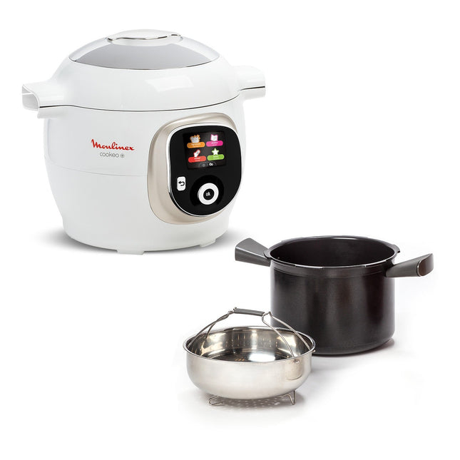 Cookeo MOULINEX CE85BA10 blanc 6 L, 6 modes de cuisson, 180 recettes