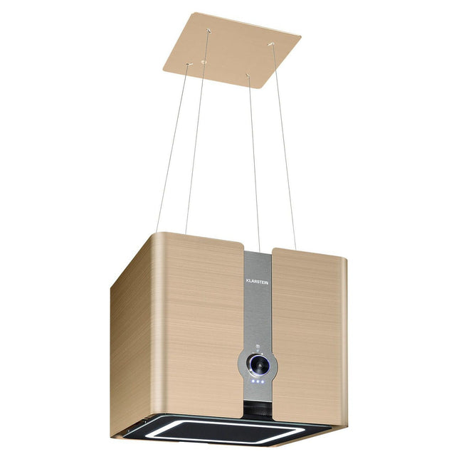 Hotte décorative îlot KLARSTEIN Futurelight îlot 420m³/h Wifi LED inox