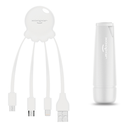 Batterie externe XOOPAR 2600 mAh After Work Blanc