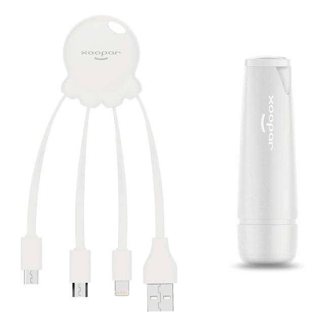 Batterie externe XOOPAR 2600 mAh After Work Blanc