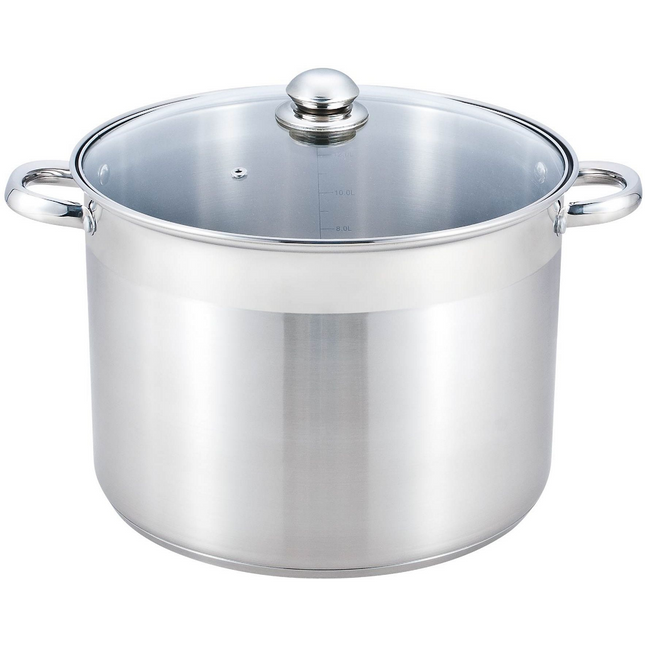 Marmite ESSENTIELB Inox diam 30 cm + couvercle verre