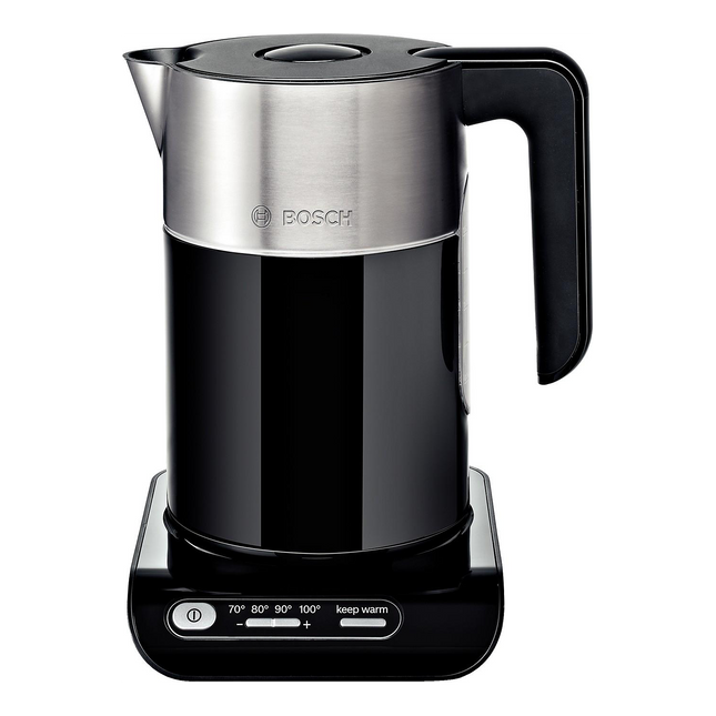 Bouilloire à température réglable BOSCH TWK8613 BOUILLOIRE 1.5L NOIR/IX