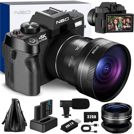Appareil photo Hybride NBD Macro+Carte SD 32Go+2 Batt+Etui+Clé USB