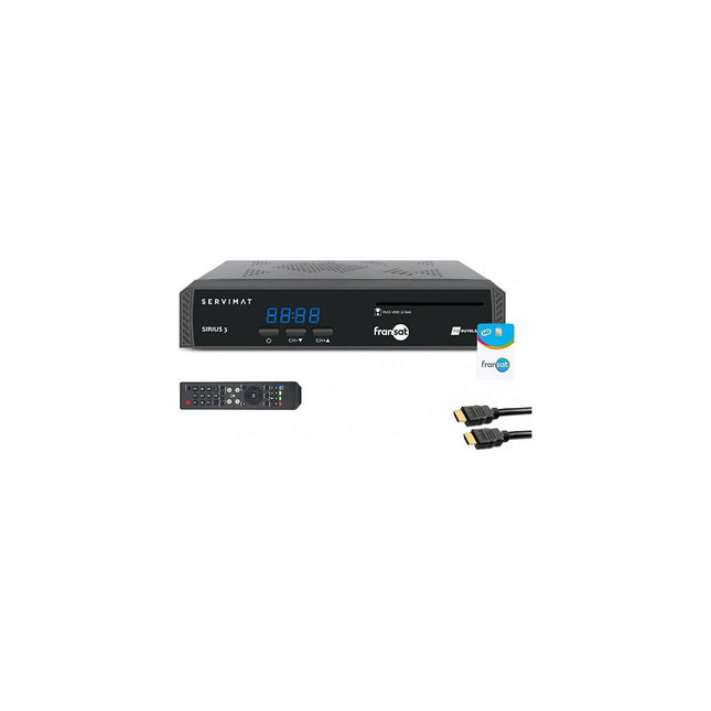 Décodeur satellite SERVIMAT Pack Récepteur Tv Satellite Hd + Carte