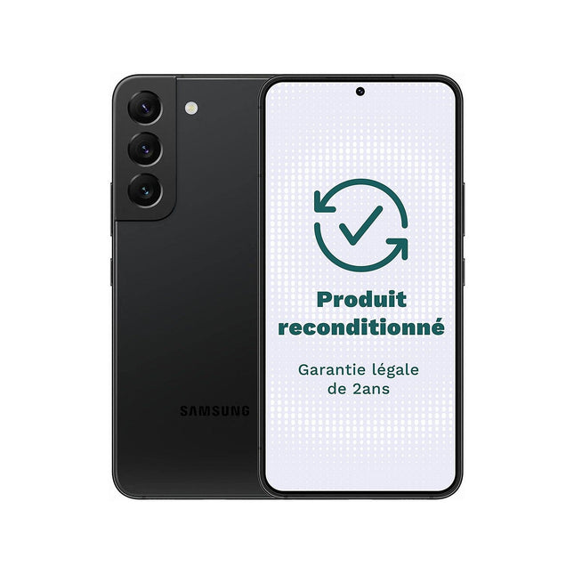 Smartphone SAMSUNG Galaxy S22 Noir 128Go Très Bon État avec Batterie Neuve - Reconditionné