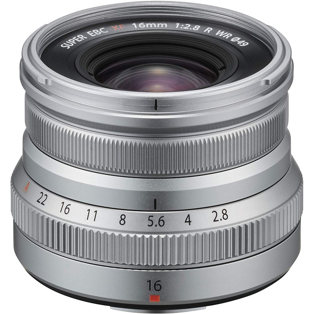 Objectif pour Hybride FUJIFILM XF16mm F2.8 R WR Silver