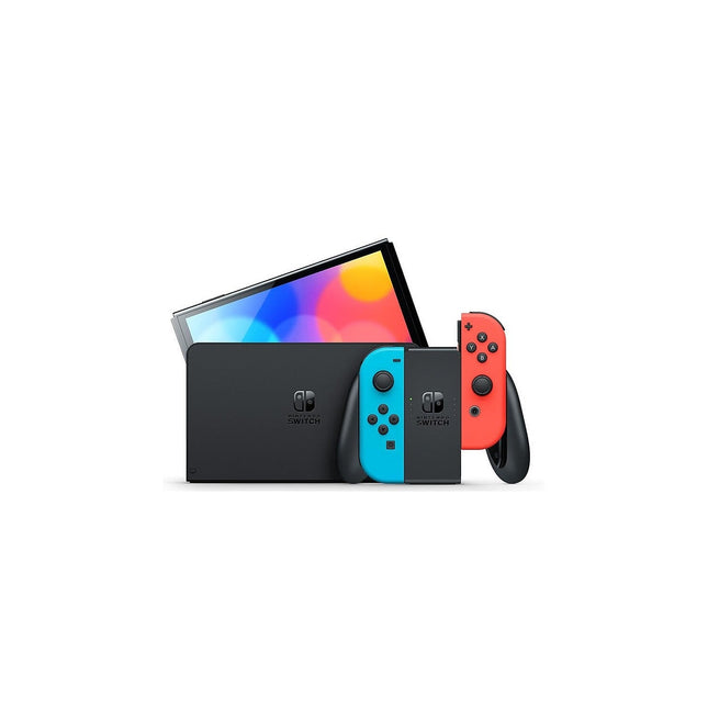 Console NINTENDO Switch Modèle OLED Bleu / Rouge Néon