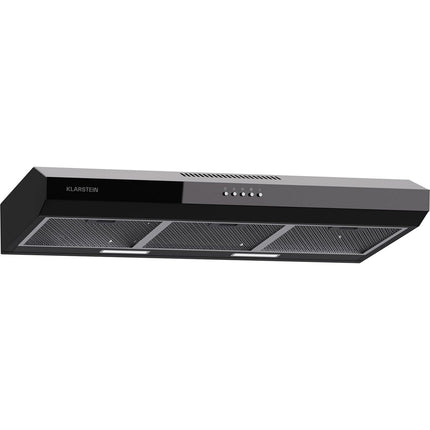 Hotte casquette KLARSTEIN Contempo 90cm encastrée 200m³/h LED noir