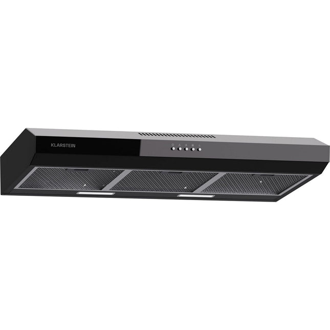 Hotte casquette KLARSTEIN Contempo 90cm encastrée 200m³/h LED noir