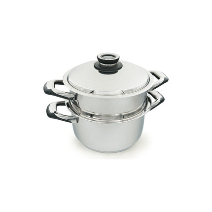 Cuiseur vapeur ECOVITAM en inox, tous feux, thermomètre intégré
