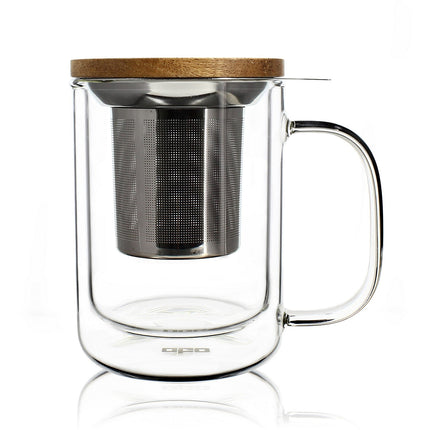 Théière OGO LIVING Tisanière Gustave en verre double paroi