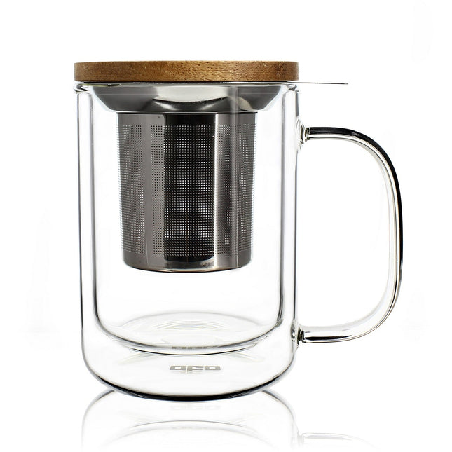 Théière OGO LIVING Tisanière Gustave en verre double paroi