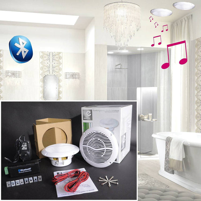 Enceinte encastrable E-AUDIO HP 2x15W de Plafond avec Bluetooth