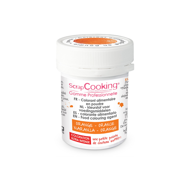 Colorant alimentaire SCRAPCOOKING artificiel en poudre orange 5g