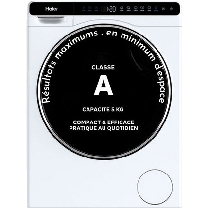 Lave linge compact HAIER HW50-BP12307U1-S