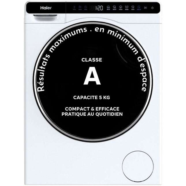 Lave linge compact HAIER HW50-BP12307U1-S