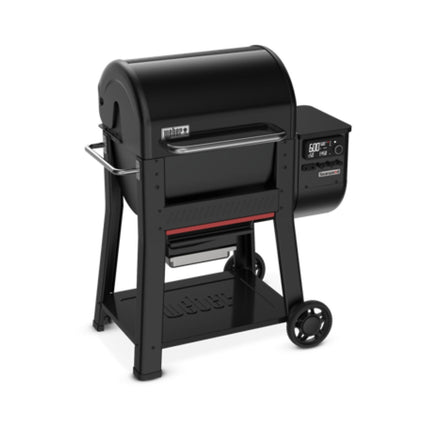 Barbecue pellet WEBER Searwood 600 black, sur chariot, surface de cuisson 61 x 45cm, thermostat digital