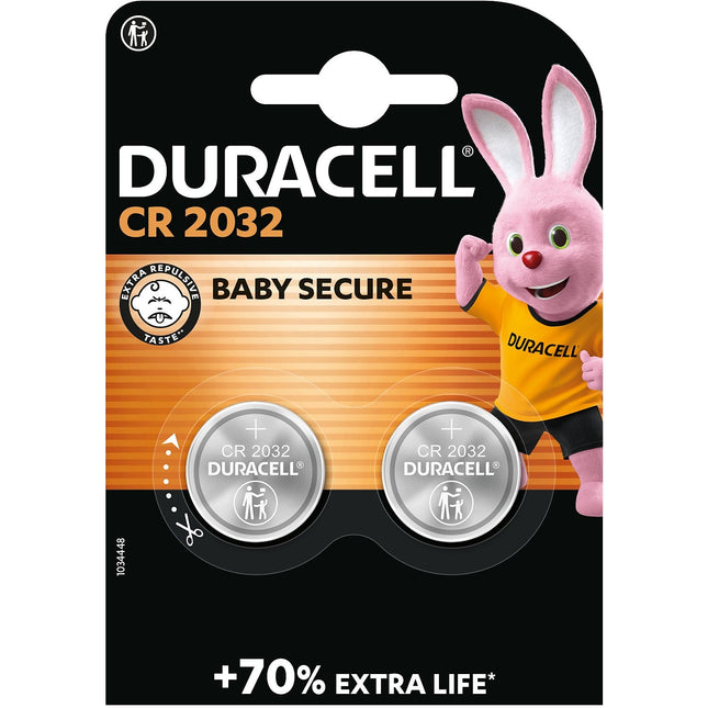 Pile DURACELL Lithium DL/CR 2032, pack de 2 unités